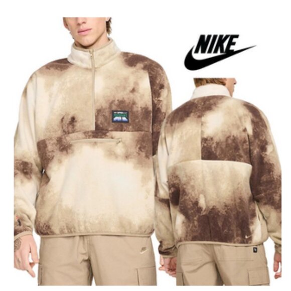 Nike Club Open Air Men's 1/2-Zip Pullover Size XXL Top Khaki HV4628-247 - Picture 1 of 5